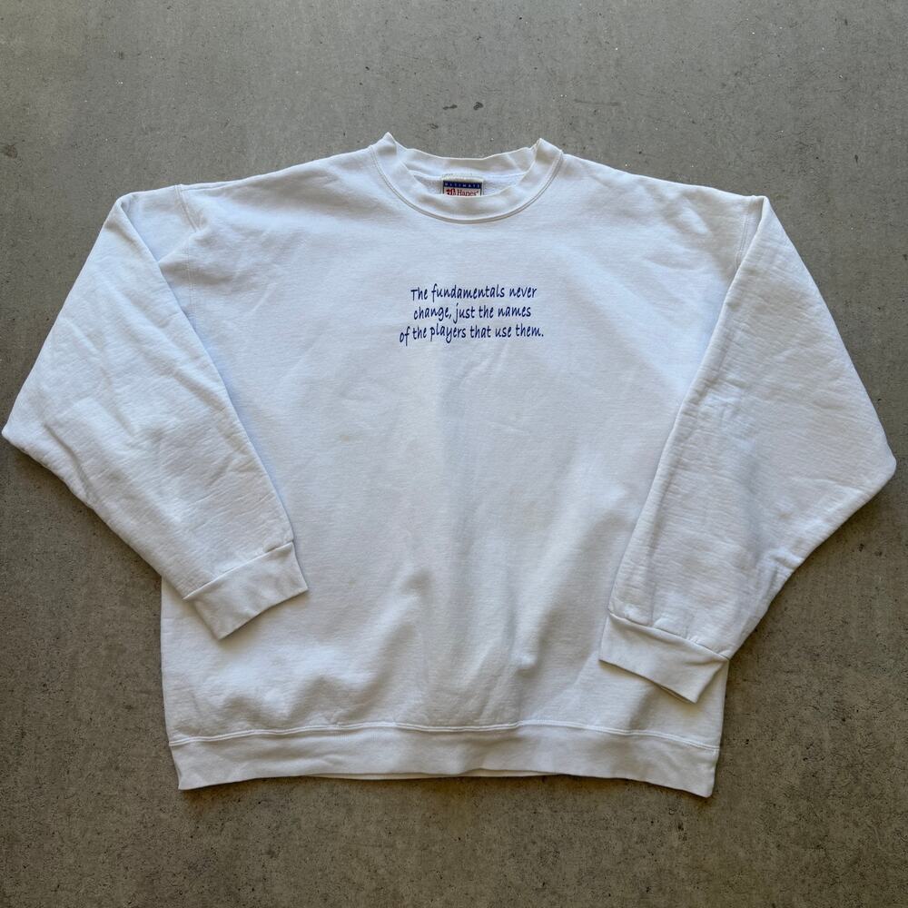 Vintage 2003 Moffat County Lady Basketball White Crewneck Pullover Sweatshirt XL